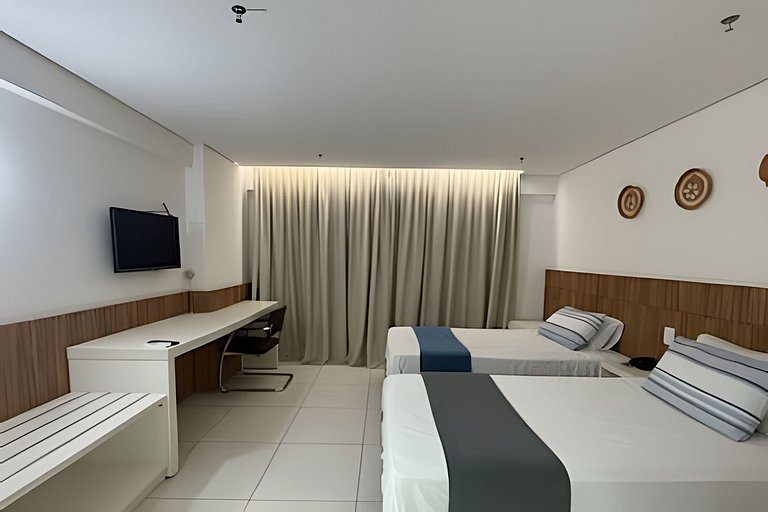 conforto localização e vista panorâmica.