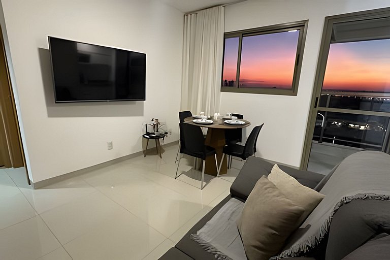 Vista Deslumbrante para o Lago | flat cama king