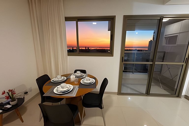 Vista Deslumbrante para o Lago | flat cama king