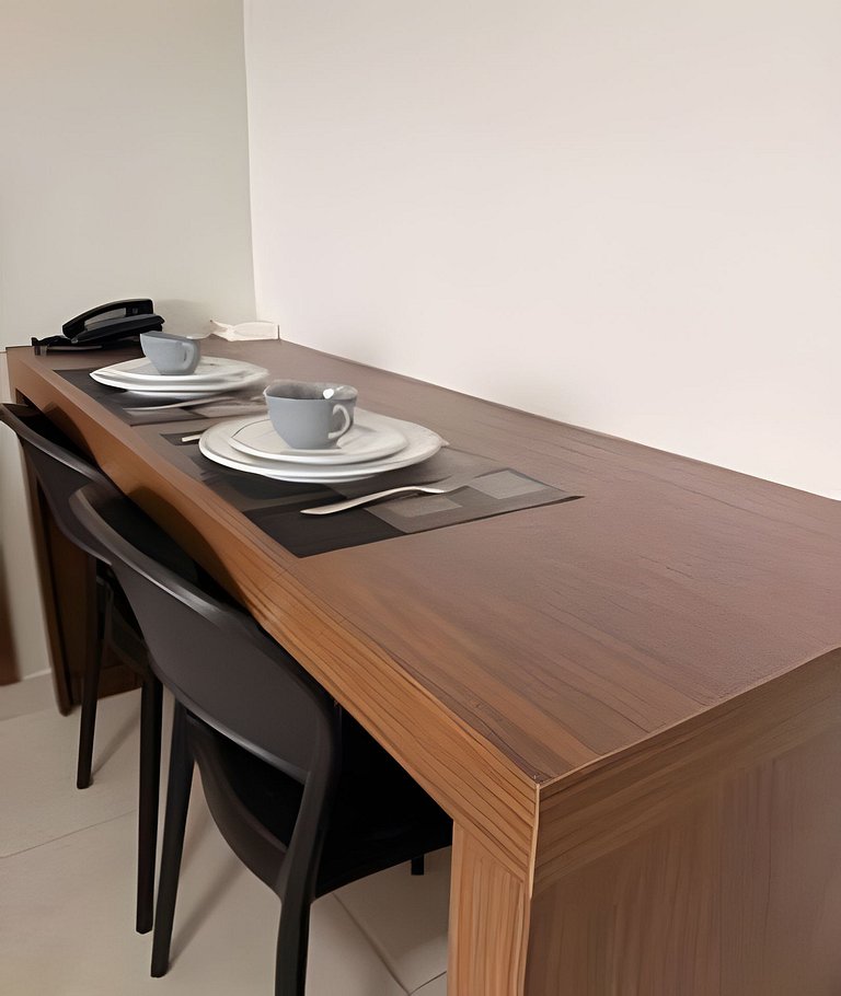 Flat Vivence com cama Super King