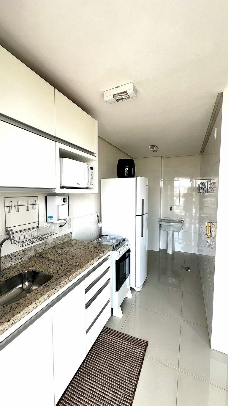 Flat capim dourado | moderno com sofa-cama