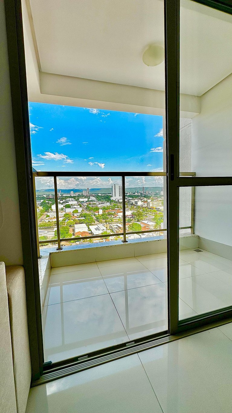 Flat capim dourado | moderno com sofa-cama