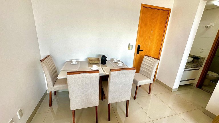 Flat capim dourado | moderno com sofa-cama