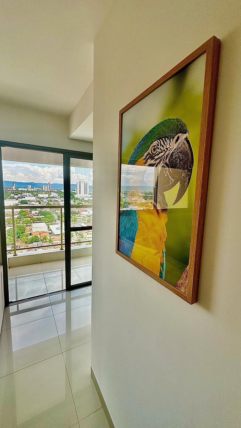 Flat capim dourado | moderno com sofa-cama