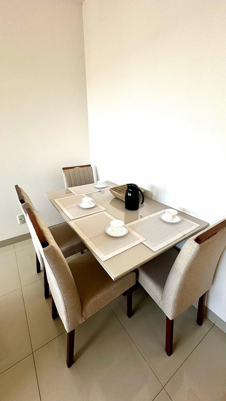 Flat capim dourado | moderno com sofa-cama