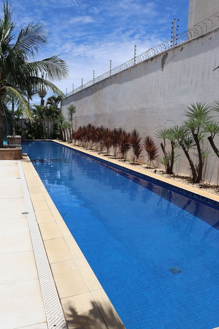 Flat capim dourado | moderno com sofa-cama