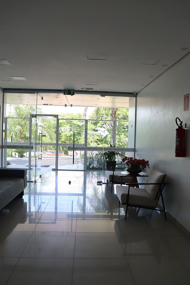 Flat capim dourado | moderno com sofa-cama