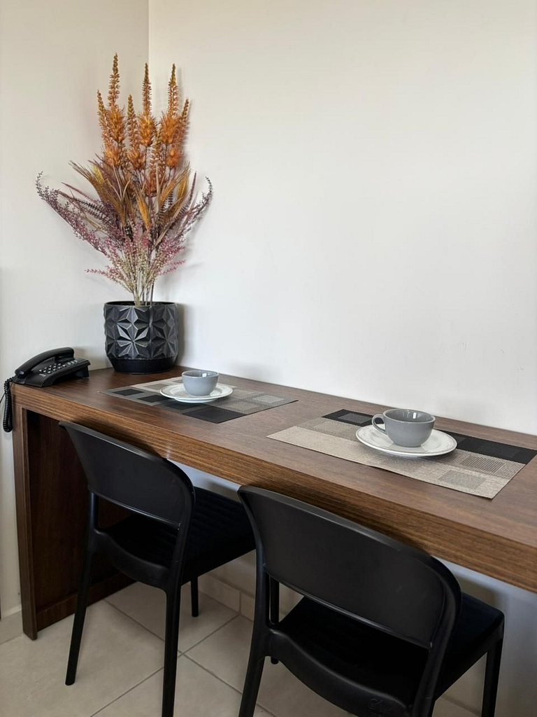 Flat Vivence com cama Super King