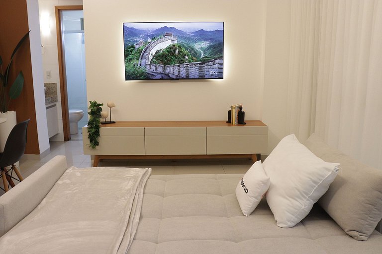 Vista Deslumbrante para o Lago | flat cama king