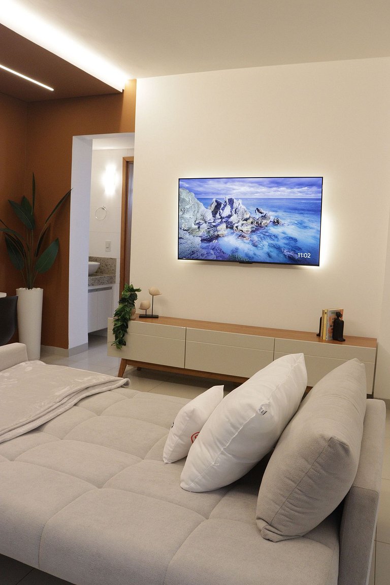 Vista Deslumbrante para o Lago | flat cama king