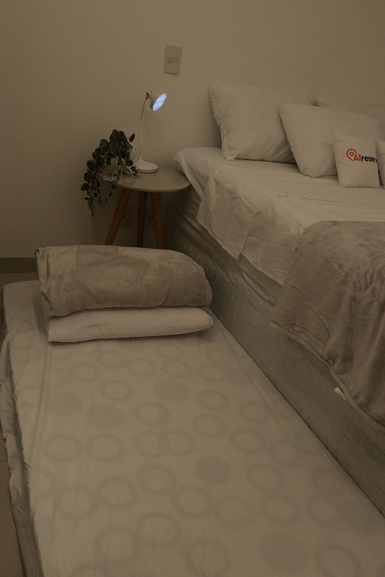 Vista Deslumbrante para o Lago | flat cama king