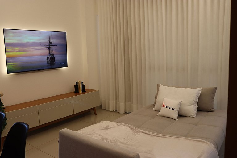 Vista Deslumbrante para o Lago | flat cama king