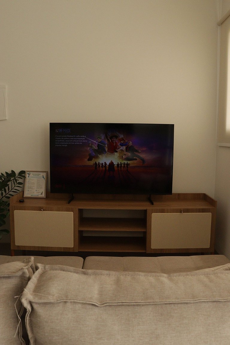 Flat capim dourado | moderno com sofa-cama