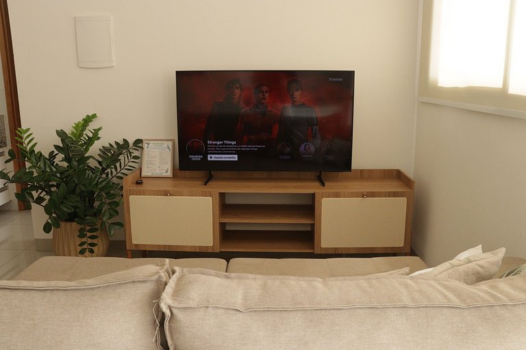 Flat capim dourado | moderno com sofa-cama