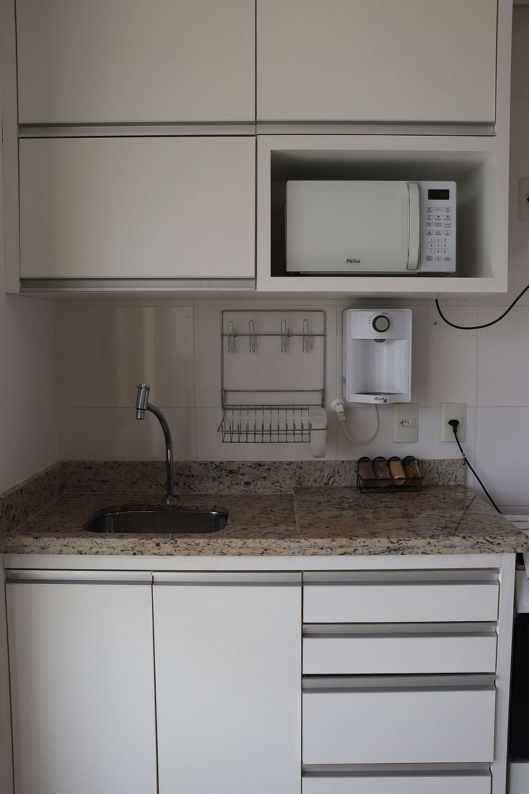 Flat capim dourado | moderno com sofa-cama