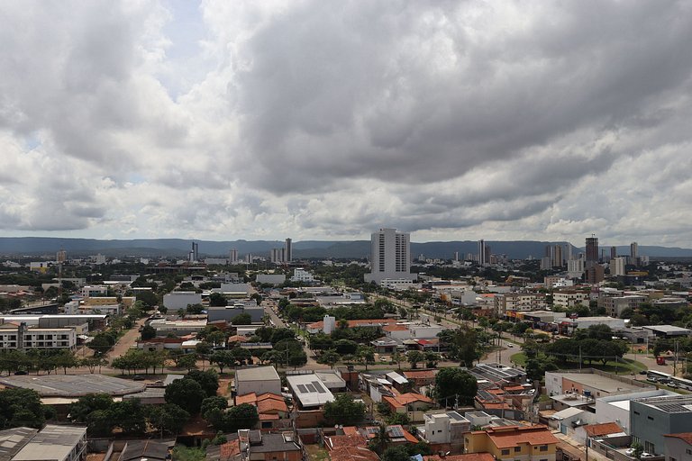 Flat capim dourado | moderno com sofa-cama