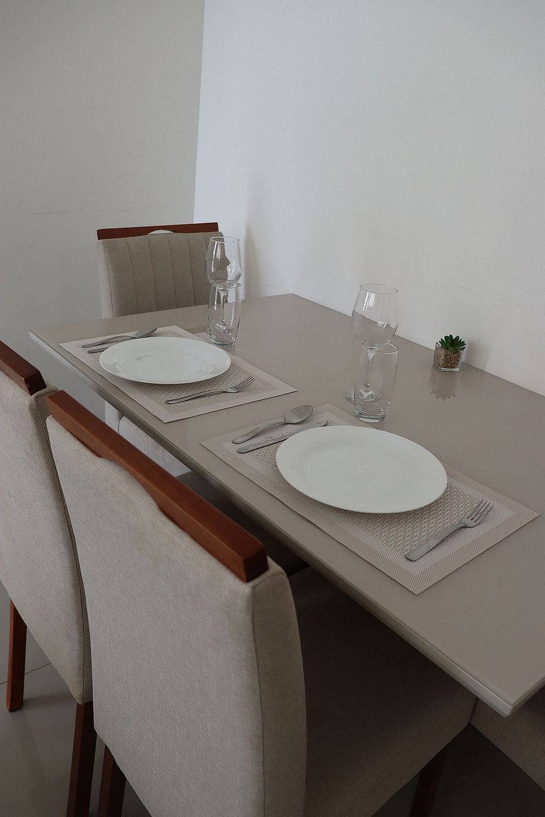 Flat capim dourado | moderno com sofa-cama