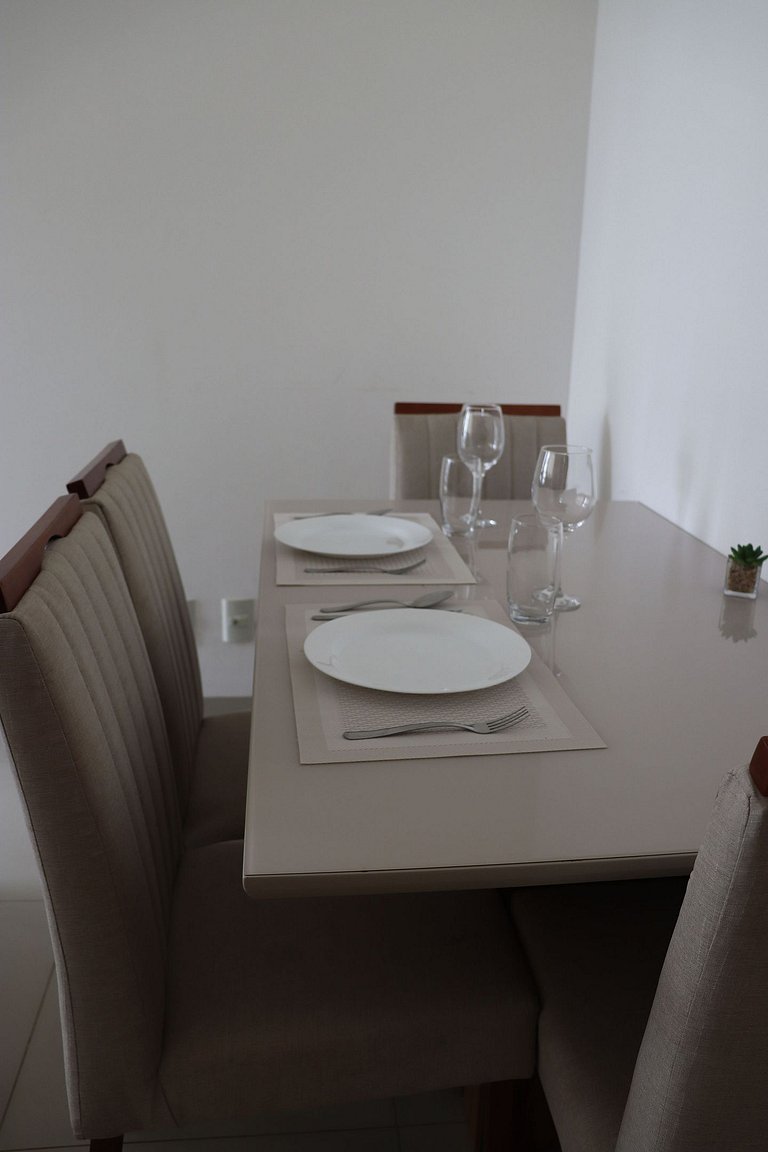 Flat capim dourado | moderno com sofa-cama