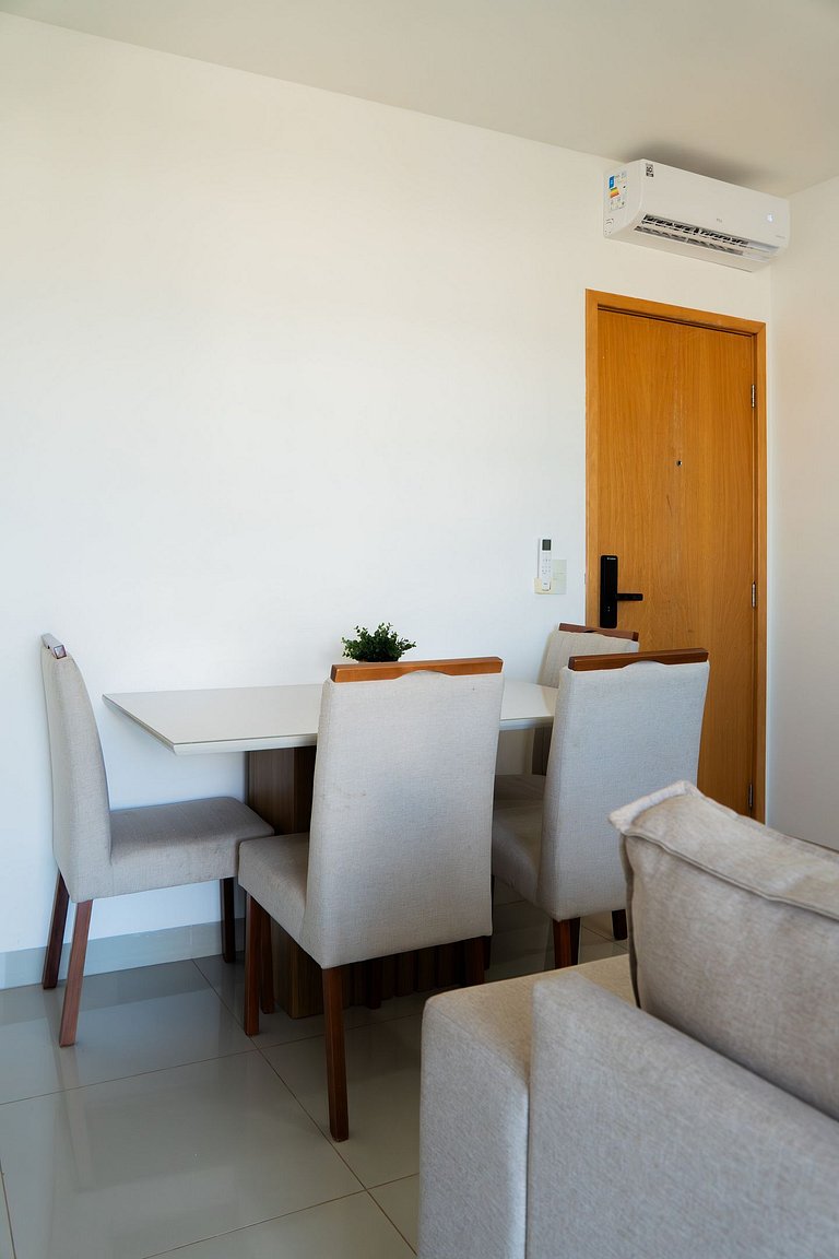 Flat capim dourado | moderno com sofa-cama