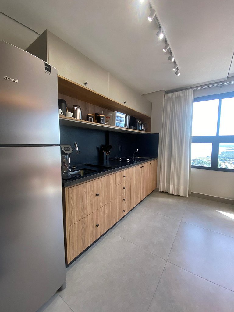 Studio moderno com design sofisticado
