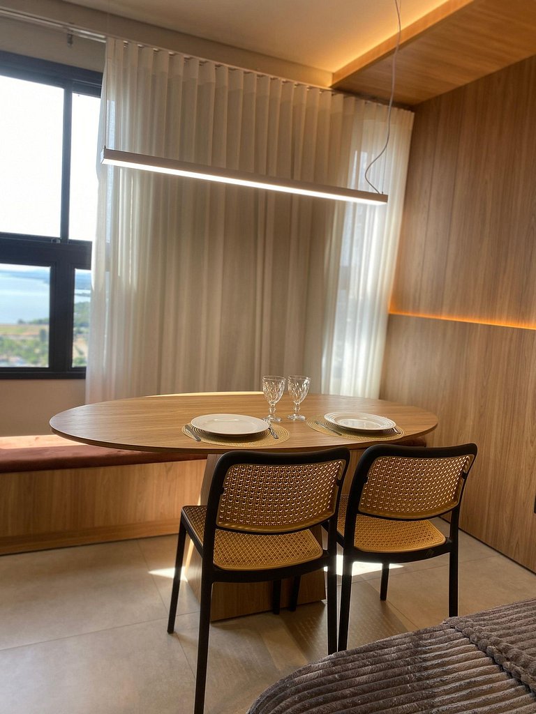 Studio moderno com design sofisticado