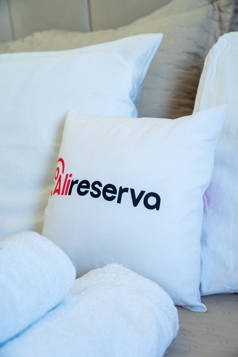 Flat capim dourado | moderno com sofa-cama