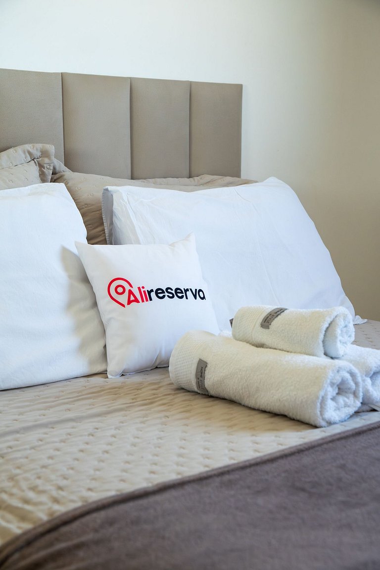Flat capim dourado | moderno com sofa-cama