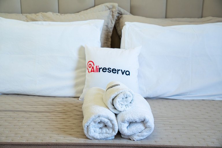 Flat capim dourado | moderno com sofa-cama