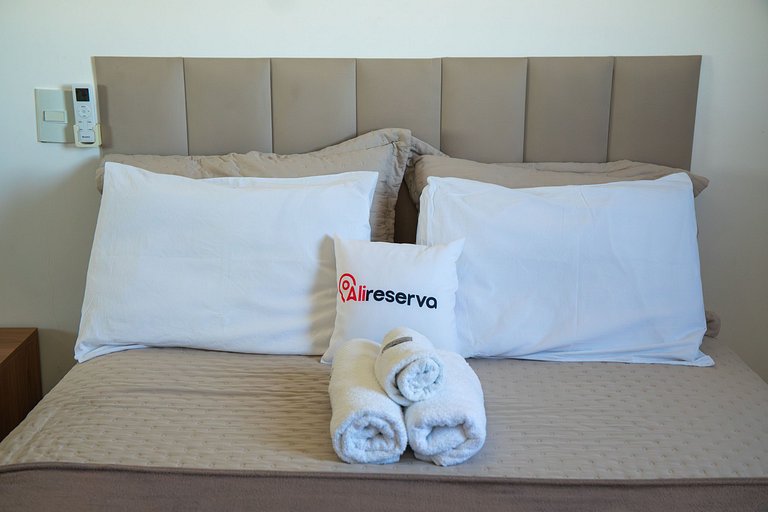 Flat capim dourado | moderno com sofa-cama