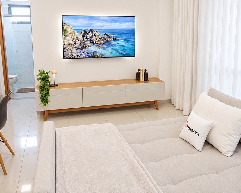 Vista Deslumbrante para o Lago | flat cama king