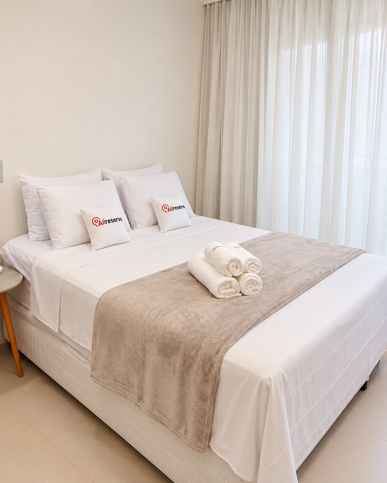 Vista Deslumbrante para o Lago | flat cama king