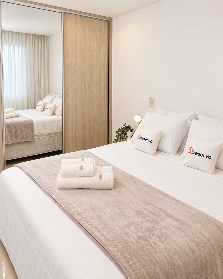 Vista Deslumbrante para o Lago | flat cama king