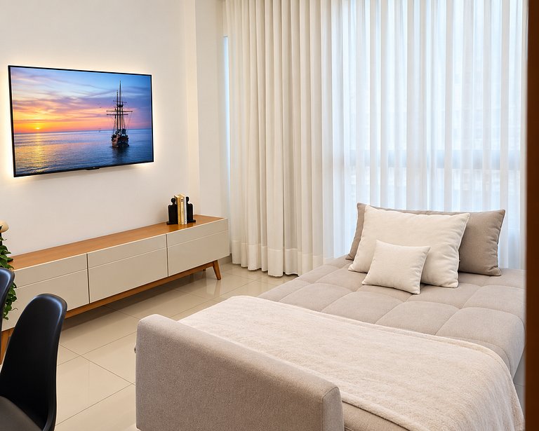 Vista Deslumbrante para o Lago | flat cama king