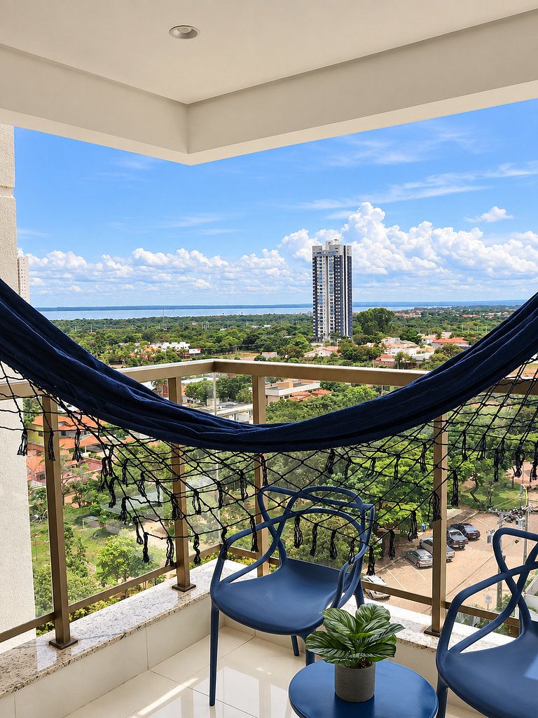 Vista Deslumbrante para o Lago | flat cama king